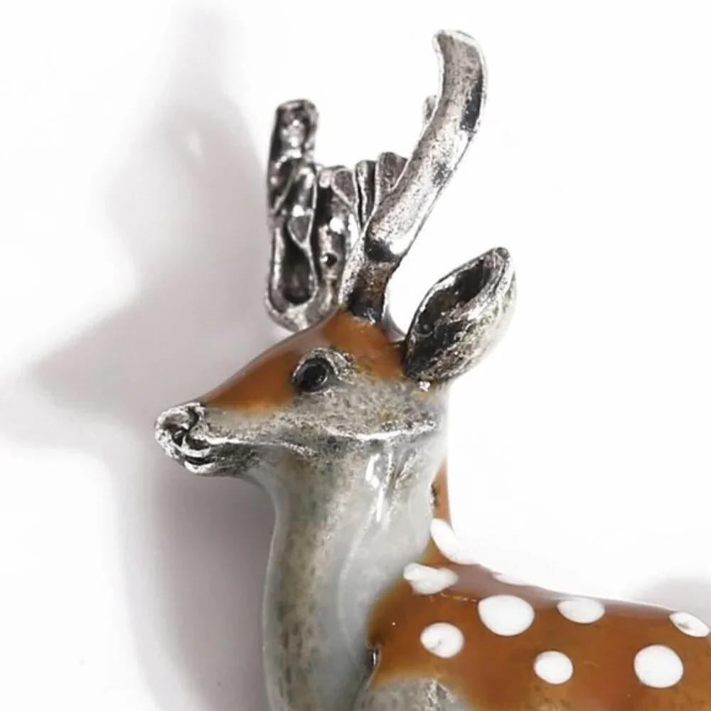 Deer pin brooch